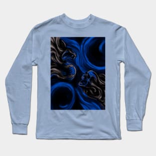 Skull & Snake (blue) Long Sleeve T-Shirt